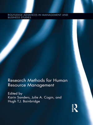 cover image of Research Methods for Human Resource Management